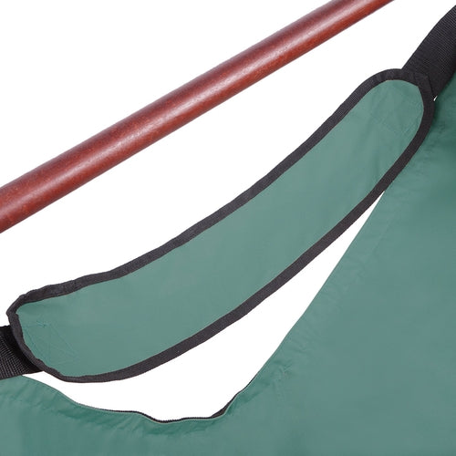 Oxford Hanging Chair with Wooden Bar & Cup Holder, Green