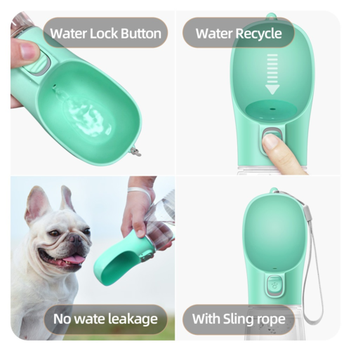 Outdoor Pet feeder bowl and water bottle